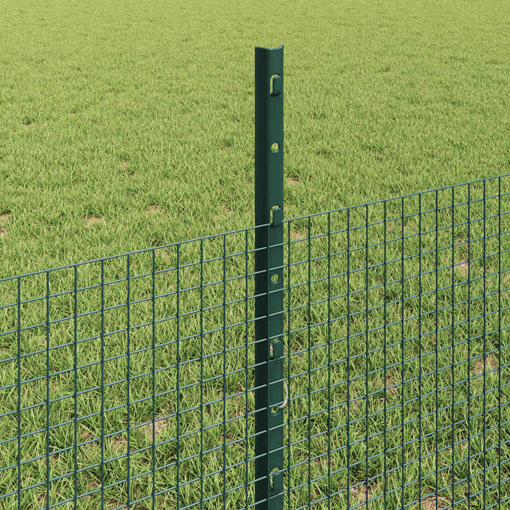 Schweißdrahtzaun mit Pfosten 50 x 0,5 m PVC-beschichteter Stahl