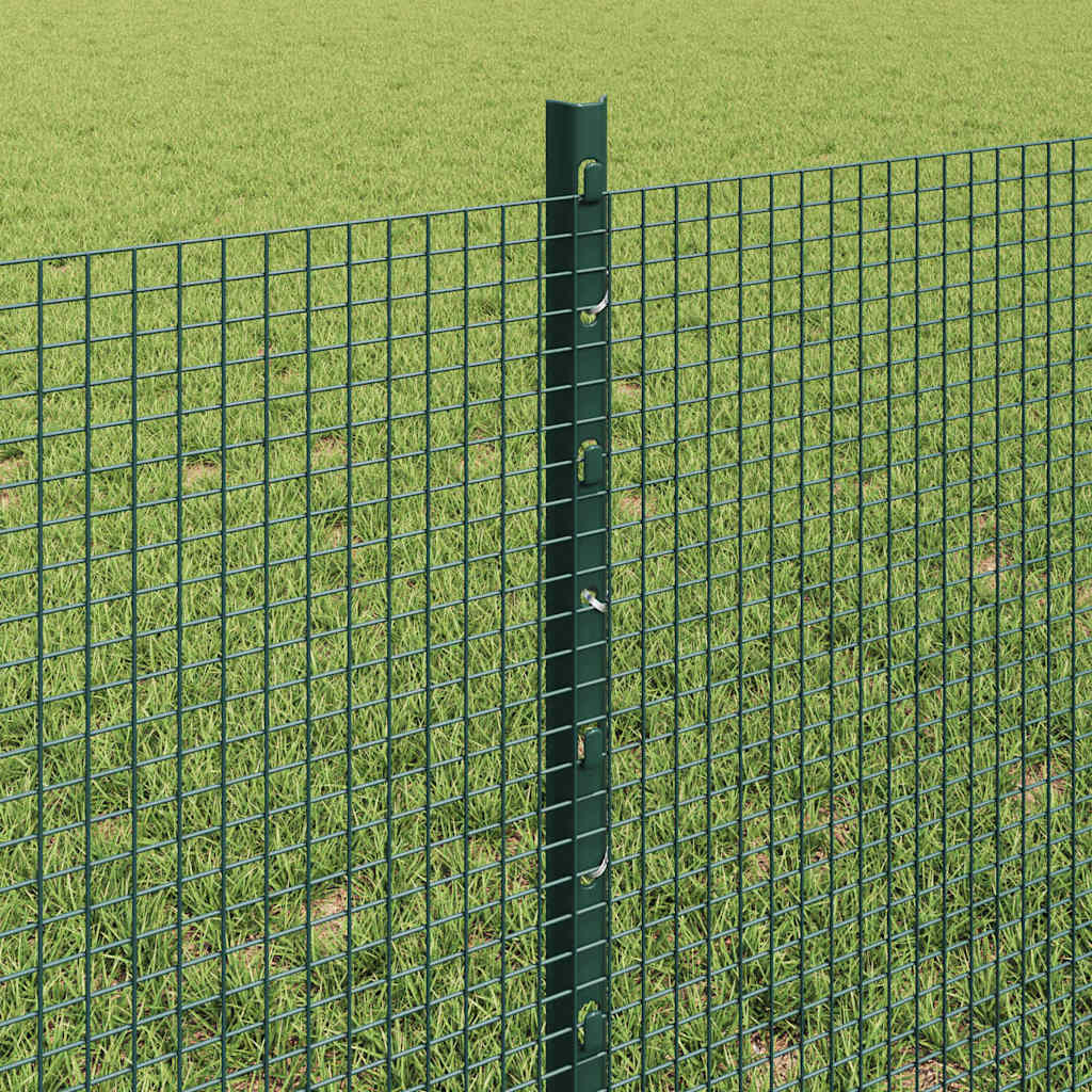 Schweißdrahtzaun mit Pfosten 50 x 0,6 m PVC-beschichteter Stahl