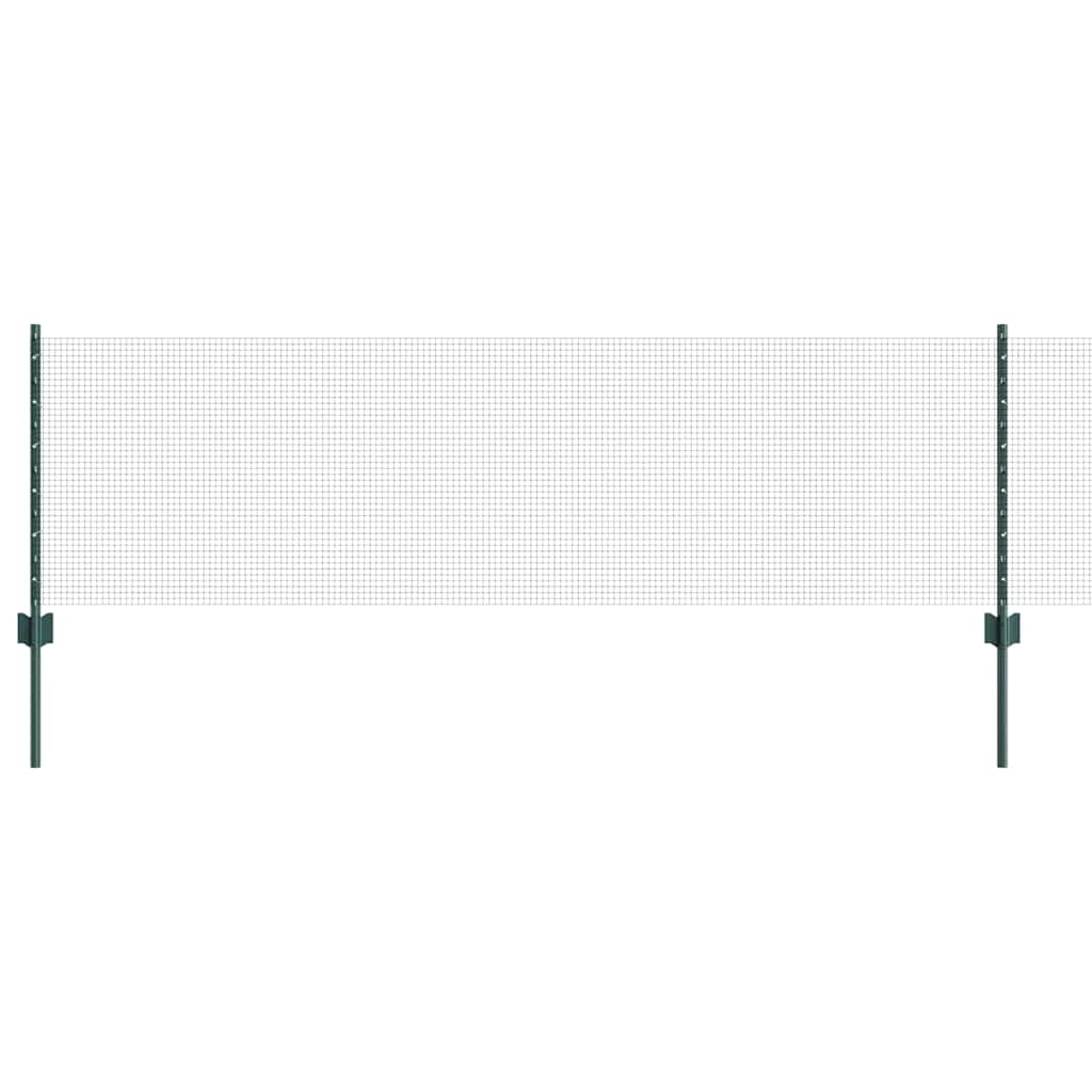Schweißdrahtzaun mit Pfosten 50 x 0,6 m PVC-beschichteter Stahl