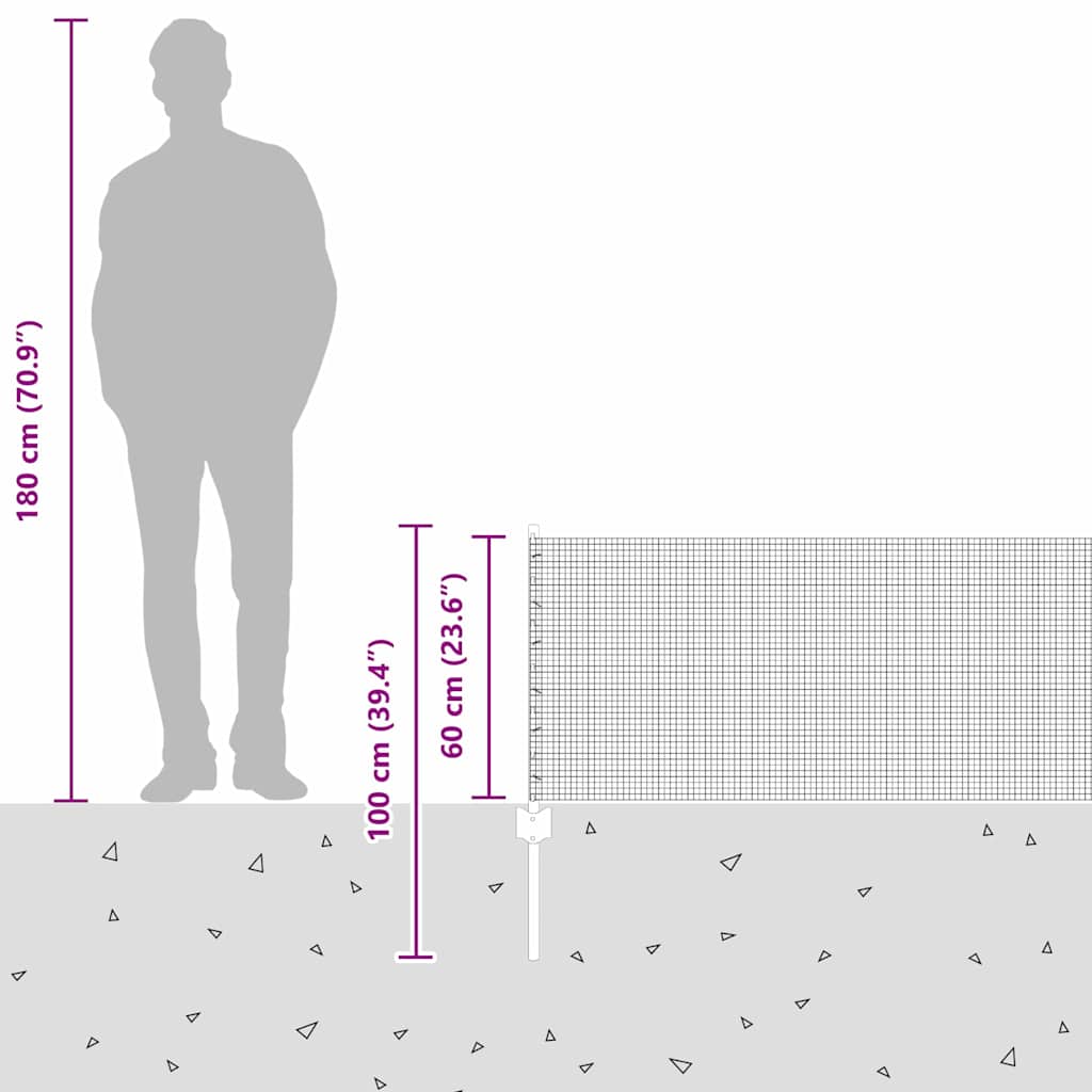 Zaun mit Pfosten Grün