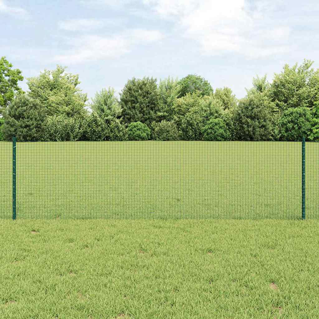 Schweißdrahtzaun mit Pfosten 50 x 0,6 m PVC-beschichteter Stahl