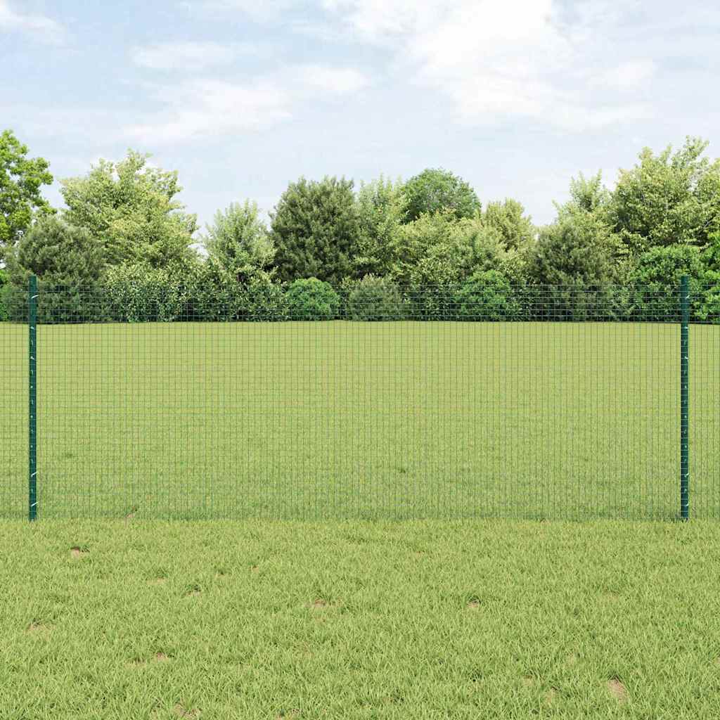 Zaun mit Pfosten Grün