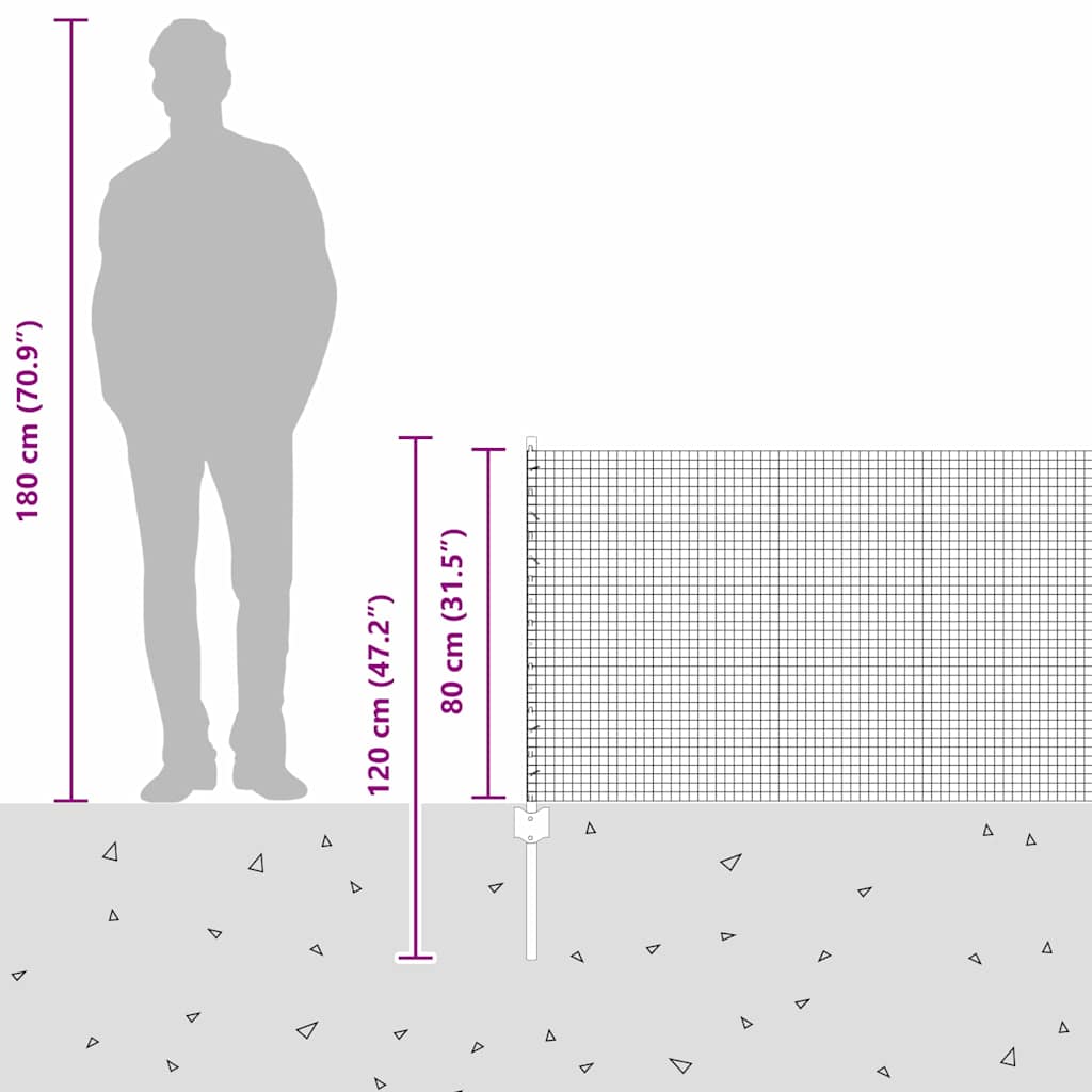 Zaun mit Pfosten Grün
