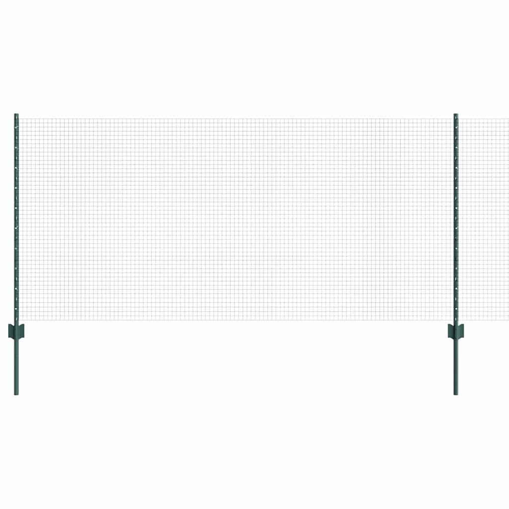 Schweißdrahtzaun mit Pfosten 50 x 1 m PVC-beschichteter Stahl