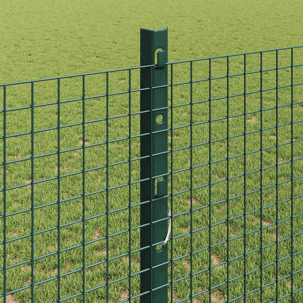 Schweißdrahtzaun mit Pfosten 50 x 1,2 m PVC-beschichteter Stahl