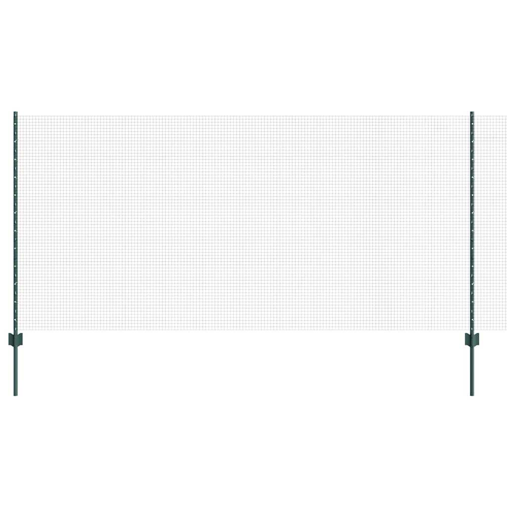 Schweißdrahtzaun mit Pfosten 50 x 1,2 m PVC-beschichteter Stahl