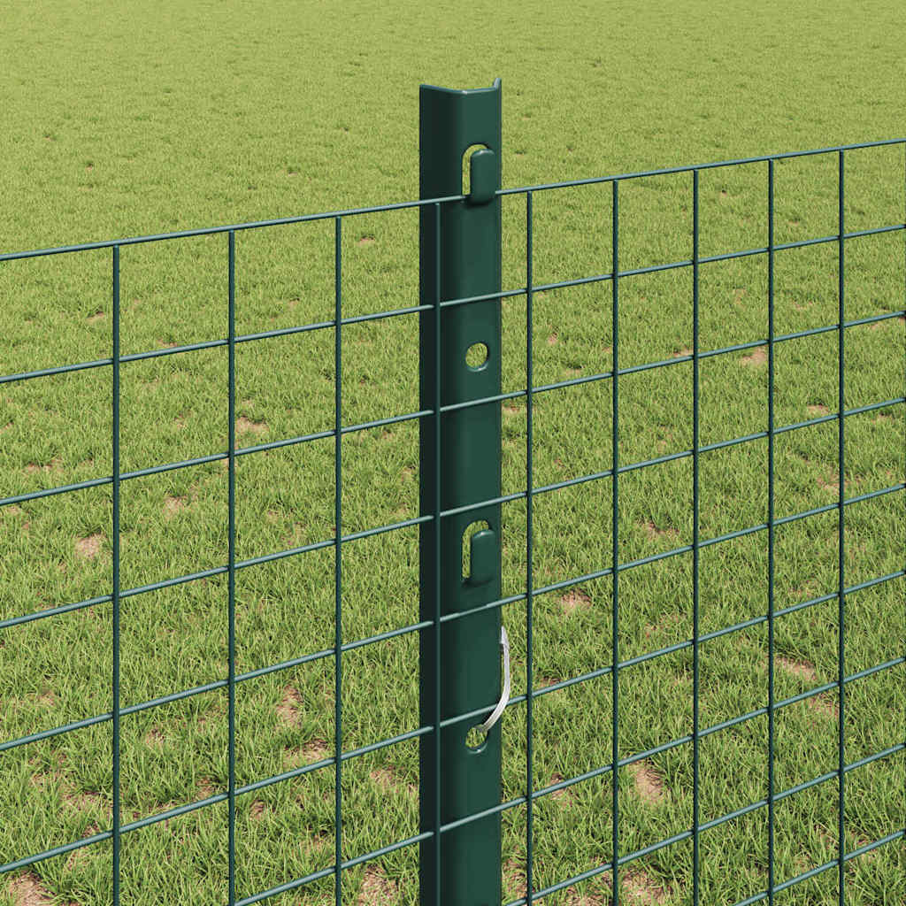 Schweißdrahtzaun mit Pfosten 50 x 1,2 m PVC-beschichteter Stahl