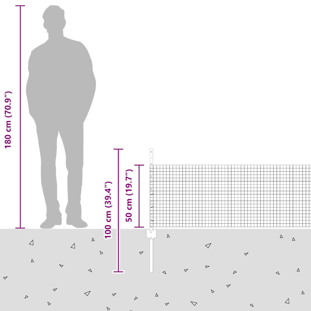 Zaun mit Pfosten Grün