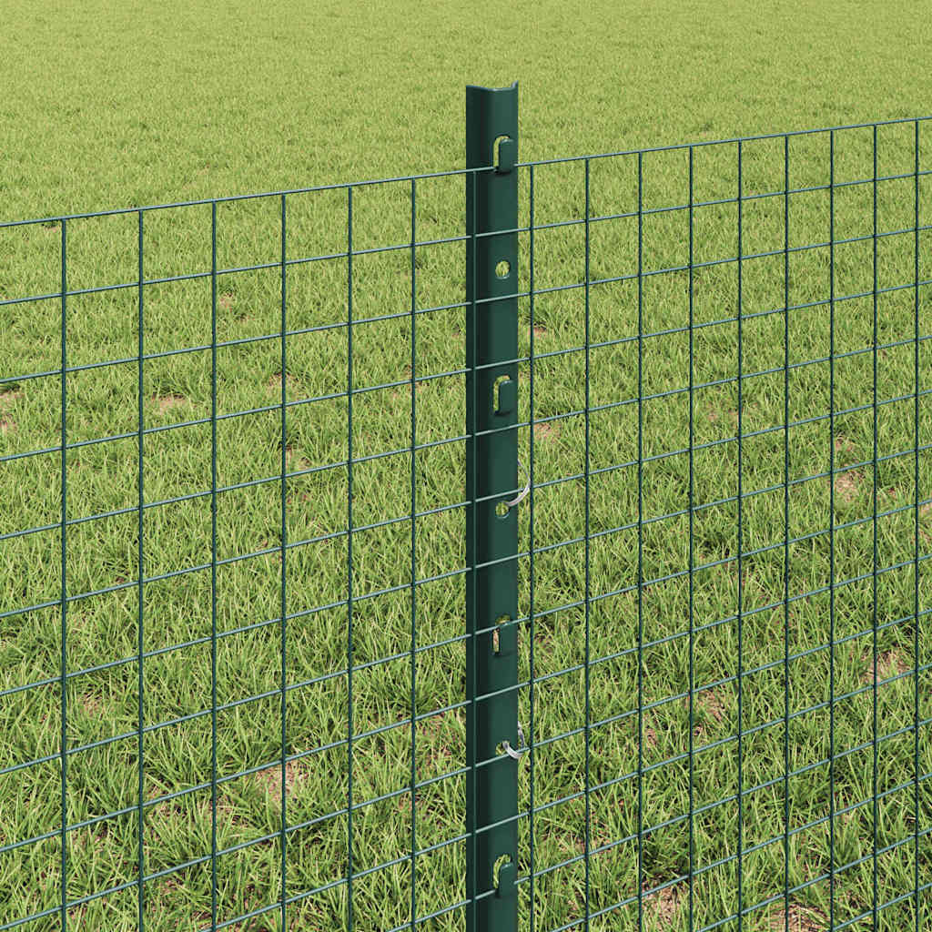 Schweißdrahtzaun mit Pfosten 100 x 0,6 m Grün Netz