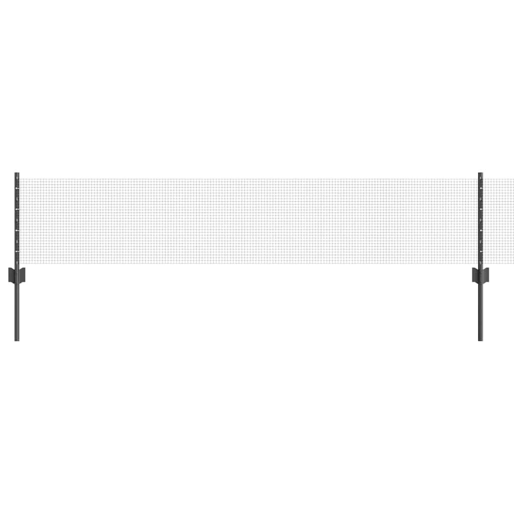 Schweißdrahtzaun mit Pfosten 10 x 0,4 m PVC-beschichteter Stahl