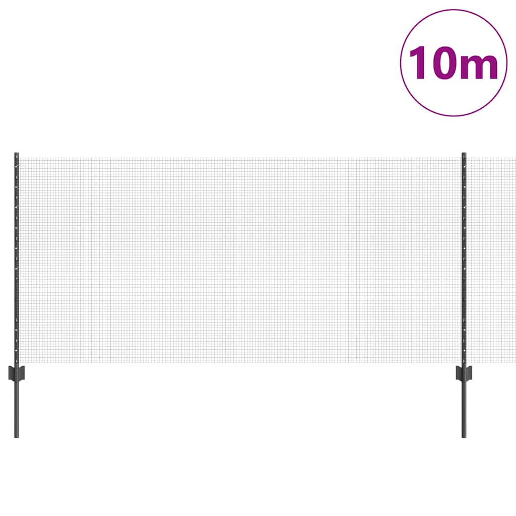 Schweißdrahtzaun mit Pfosten 10 x 1 m (B x H)