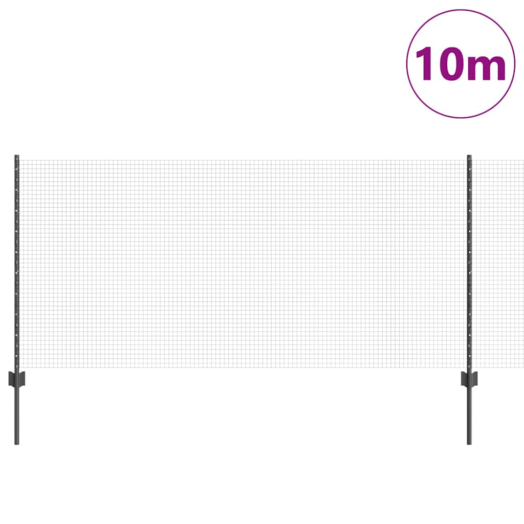 Schweißdrahtzaun mit Pfosten 10 x 1 m (B x H)