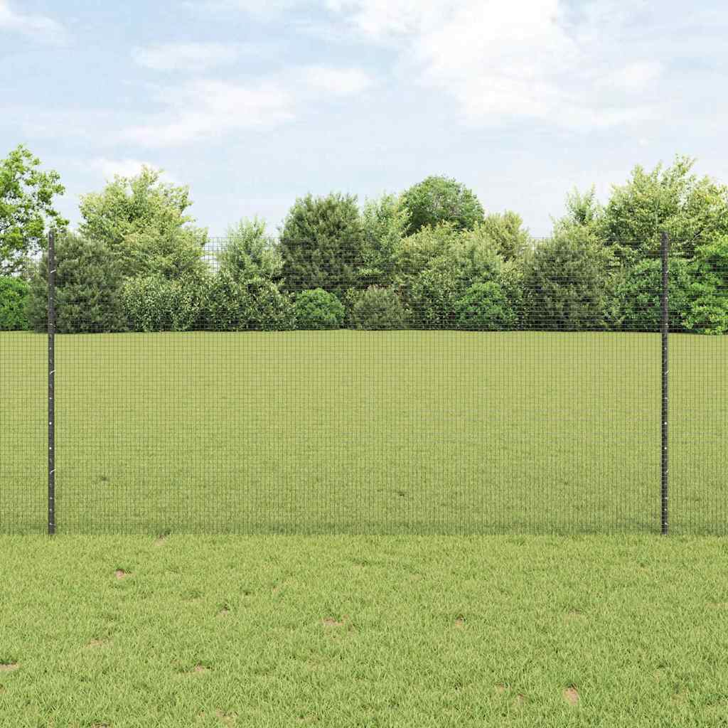 Schweißdrahtzaun mit Pfosten 10 x 1,2 m PVC-beschichteter Stahl
