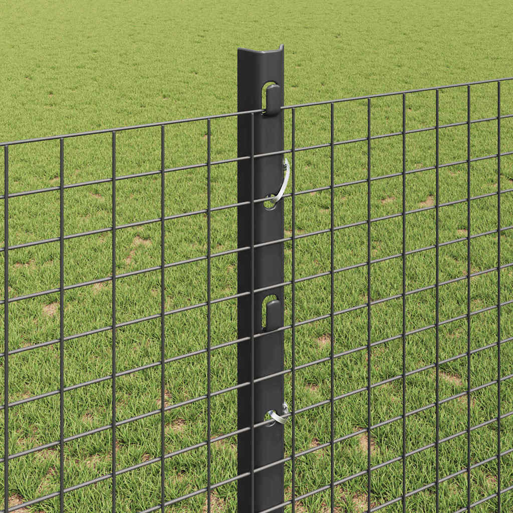 Schweißdrahtzaun mit Pfosten 10 x 1,2 m PVC-beschichteter Stahl