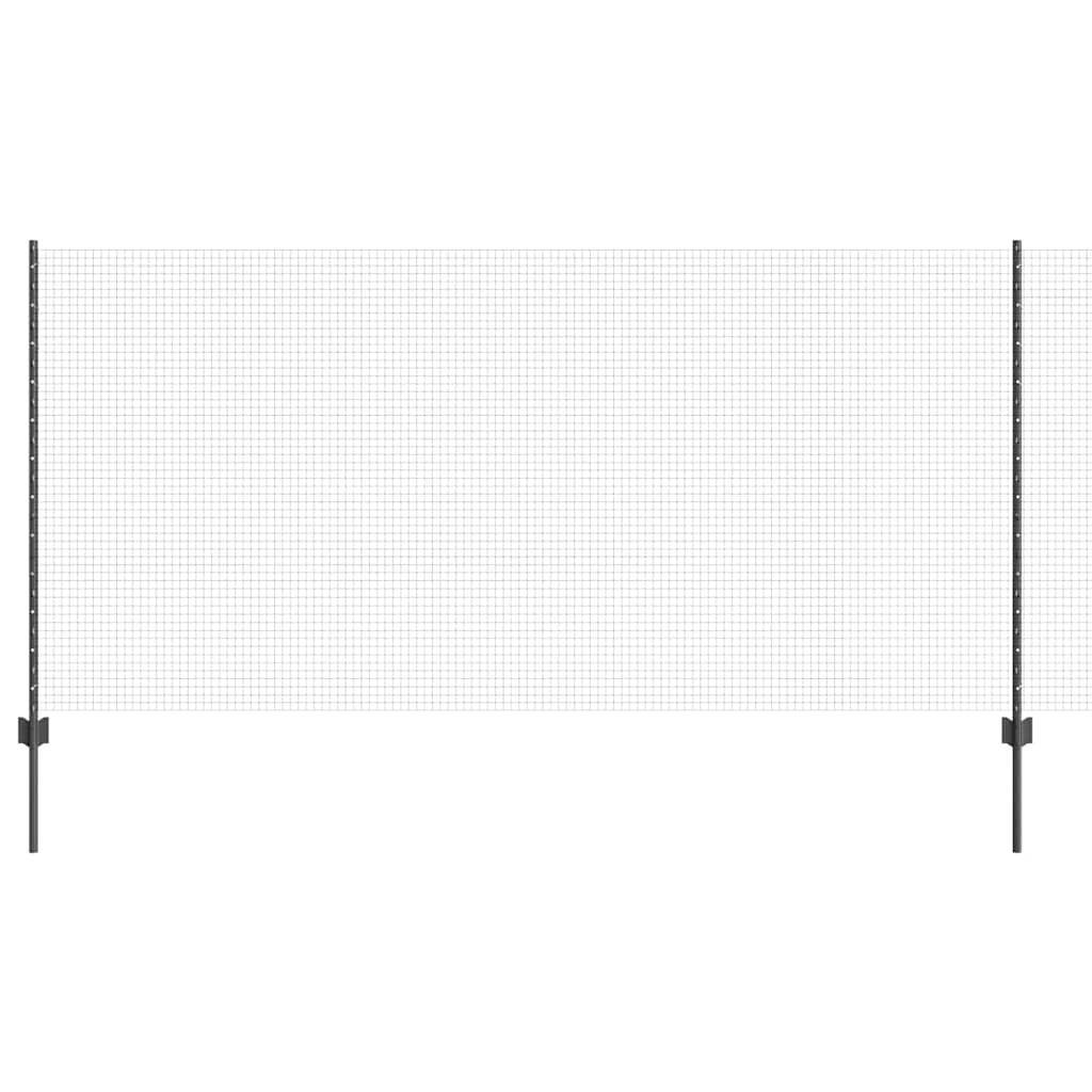 Schweißdrahtzaun mit Pfosten 10 x 1,2 m PVC-beschichteter Stahl