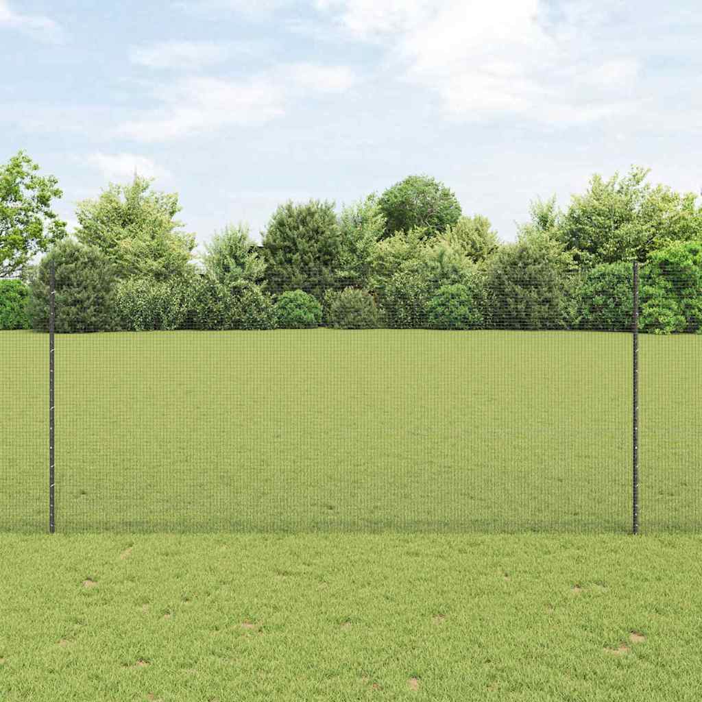 Schweißdrahtzaun mit Pfosten 10 x 1,4 m PVC-beschichteter Stahl