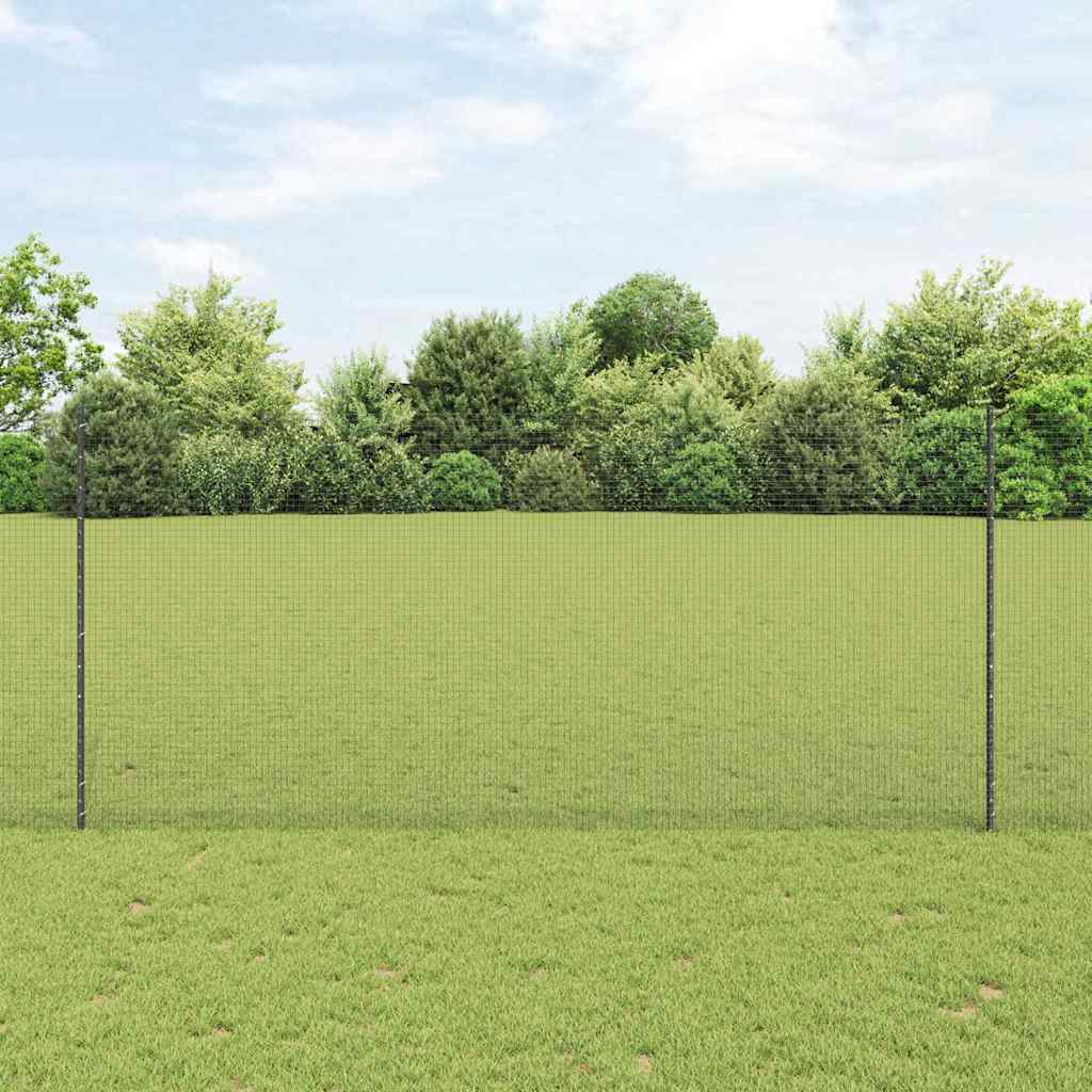 Schweißdrahtzaun mit Pfosten 10 x 1,4 m PVC-beschichteter Stahl