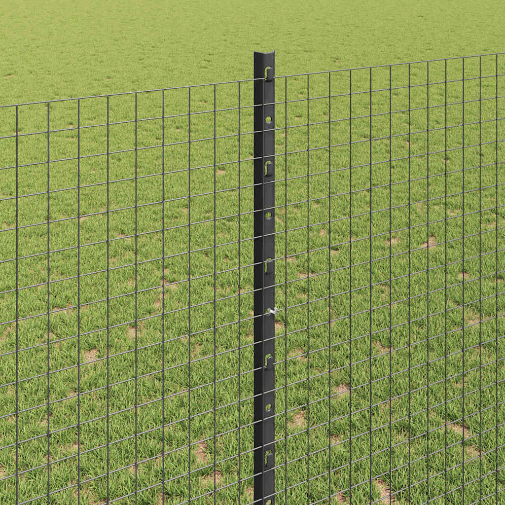 Schweißdrahtzaun mit Pfosten 25 x 1,4 m PVC-beschichteter Stahl