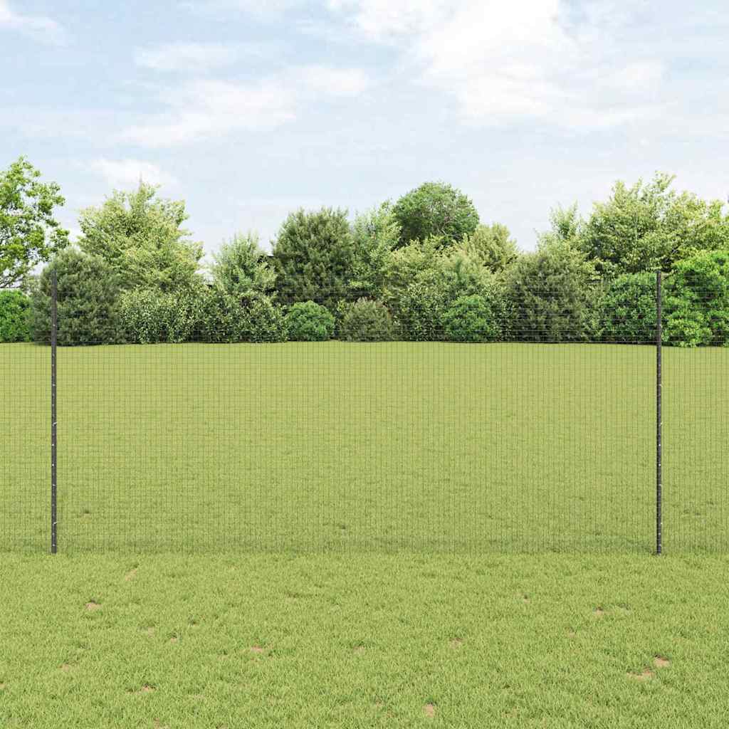 Schweißdrahtzaun mit Pfosten 25 x 1,4 m PVC-beschichteter Stahl