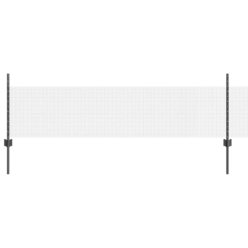 Schweißdrahtzaun mit Pfosten 50 x 0,5 m PVC-beschichteter Stahl