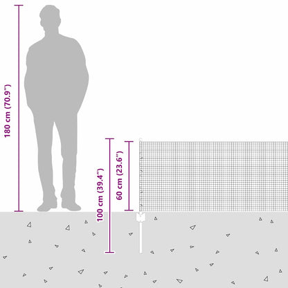 Geschweißter Drahtzaun mit Pfosten 100 x 0,6 m Grau Netz