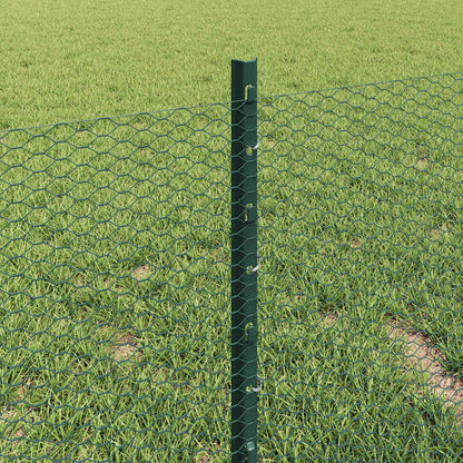 Geschweißter Drahtzaun 10 x 0,4 m PVC-beschichteter Stahl Grün