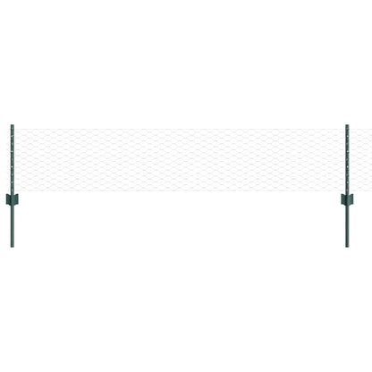 Sechseckzaun mit Pfosten 10 x 0,4 m PVC-beschichteter Stahl