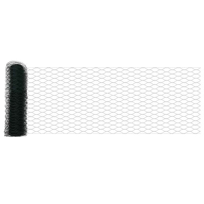 Sechseckzaun mit Pfosten 10 x 0,4 m PVC-beschichteter Stahl