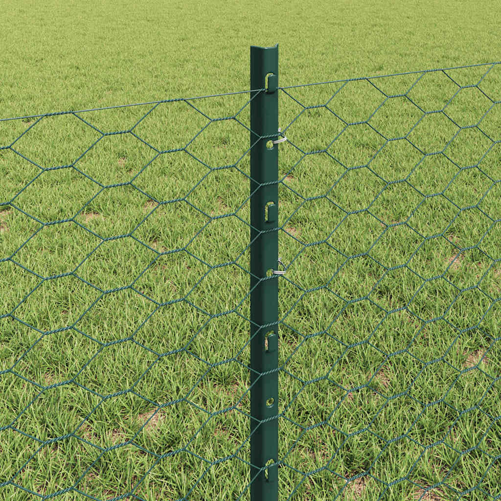 Zaun mit Pfosten Grün