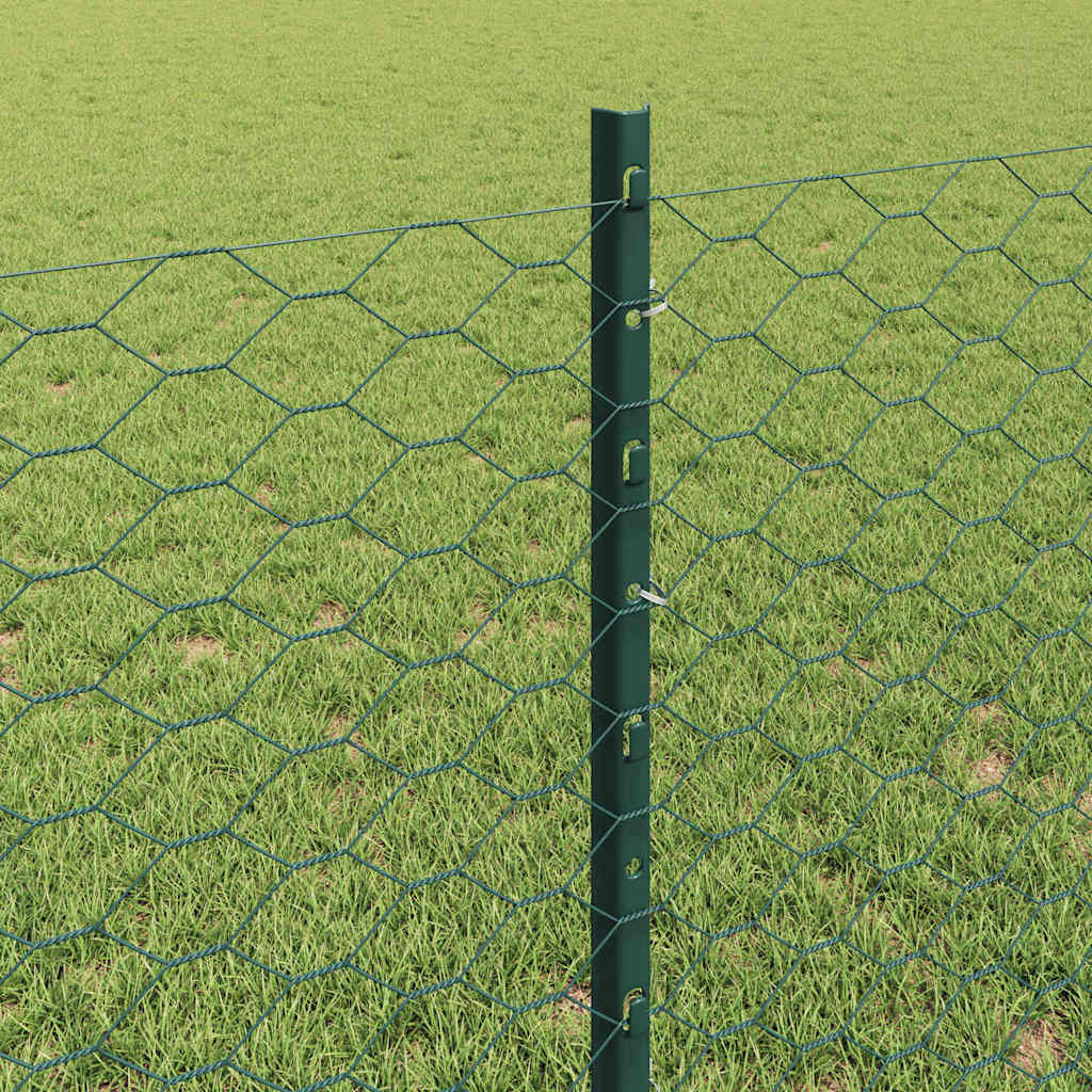Zaun mit Pfosten Grün