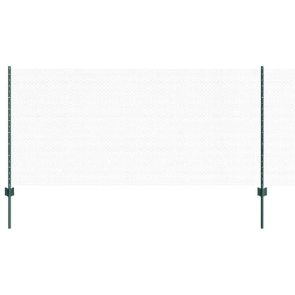 Sechseckzaun mit Pfosten 10 x 1 m PVC-beschichteter Stahl Grün