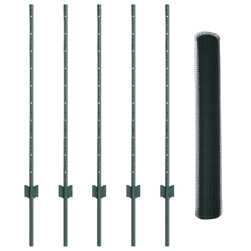 Geschweißter Drahtzaun 10 x 1 m (B x H) PVC-beschichteter Stahl