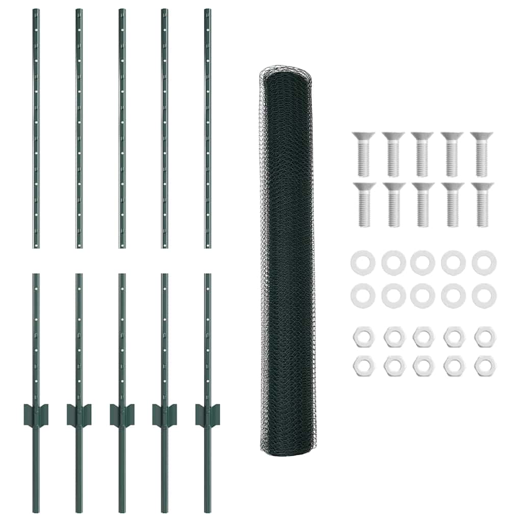 Geschweißter Drahtzaun 10 x 1 m (B x H) PVC-beschichteter Stahl