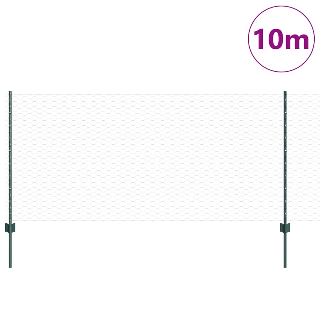 Geschweißter Drahtzaun 10 x 1 m (B x H) PVC-beschichteter Stahl