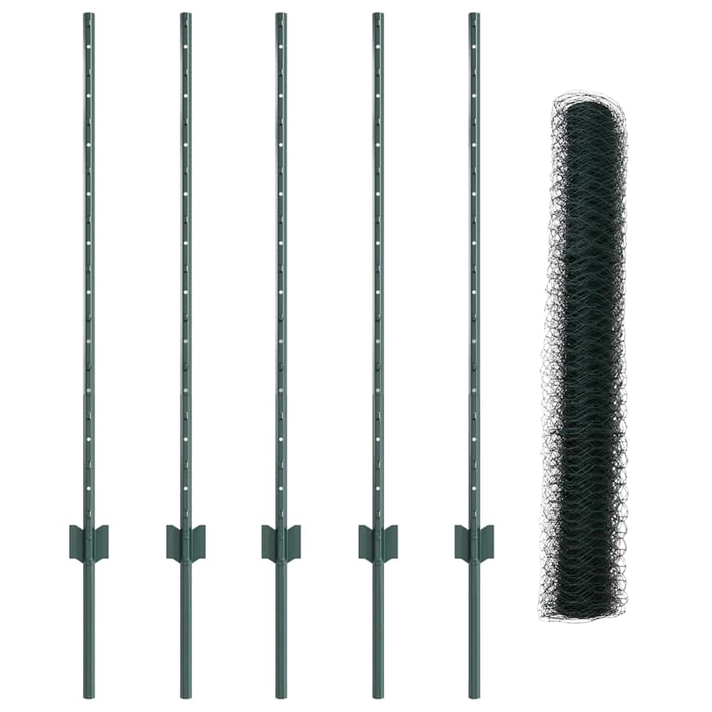 Geschweißter Drahtzaun 10 x 1 m (B x H) PVC-beschichteter Stahl