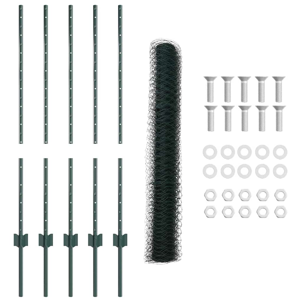 Geschweißter Drahtzaun 10 x 1 m (B x H) PVC-beschichteter Stahl