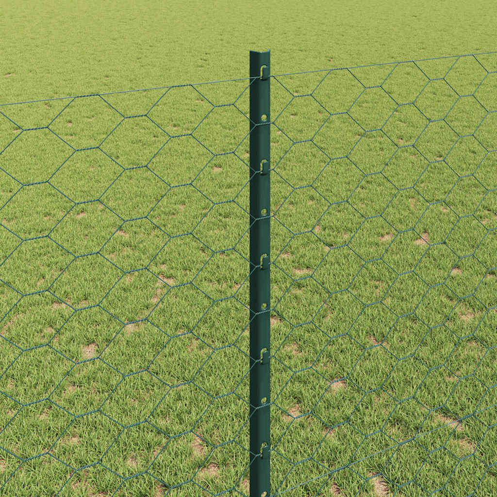 Zaun mit Pfosten Grün