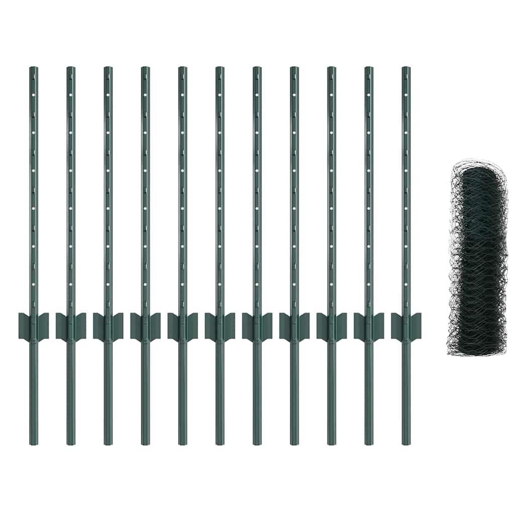 Geschweißter Drahtzaun 25 x 0,5 m (B x H)