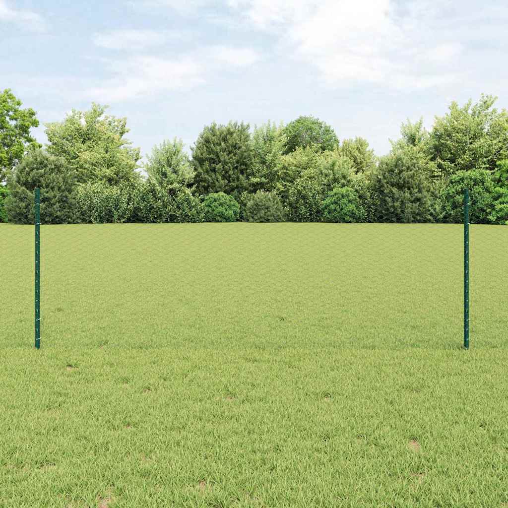 Zaun mit Pfosten Grün