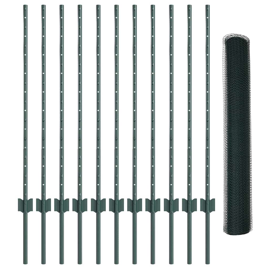 Geschweißter Drahtzaun 25 x 1 m (B x H) PVC-beschichteter Stahl