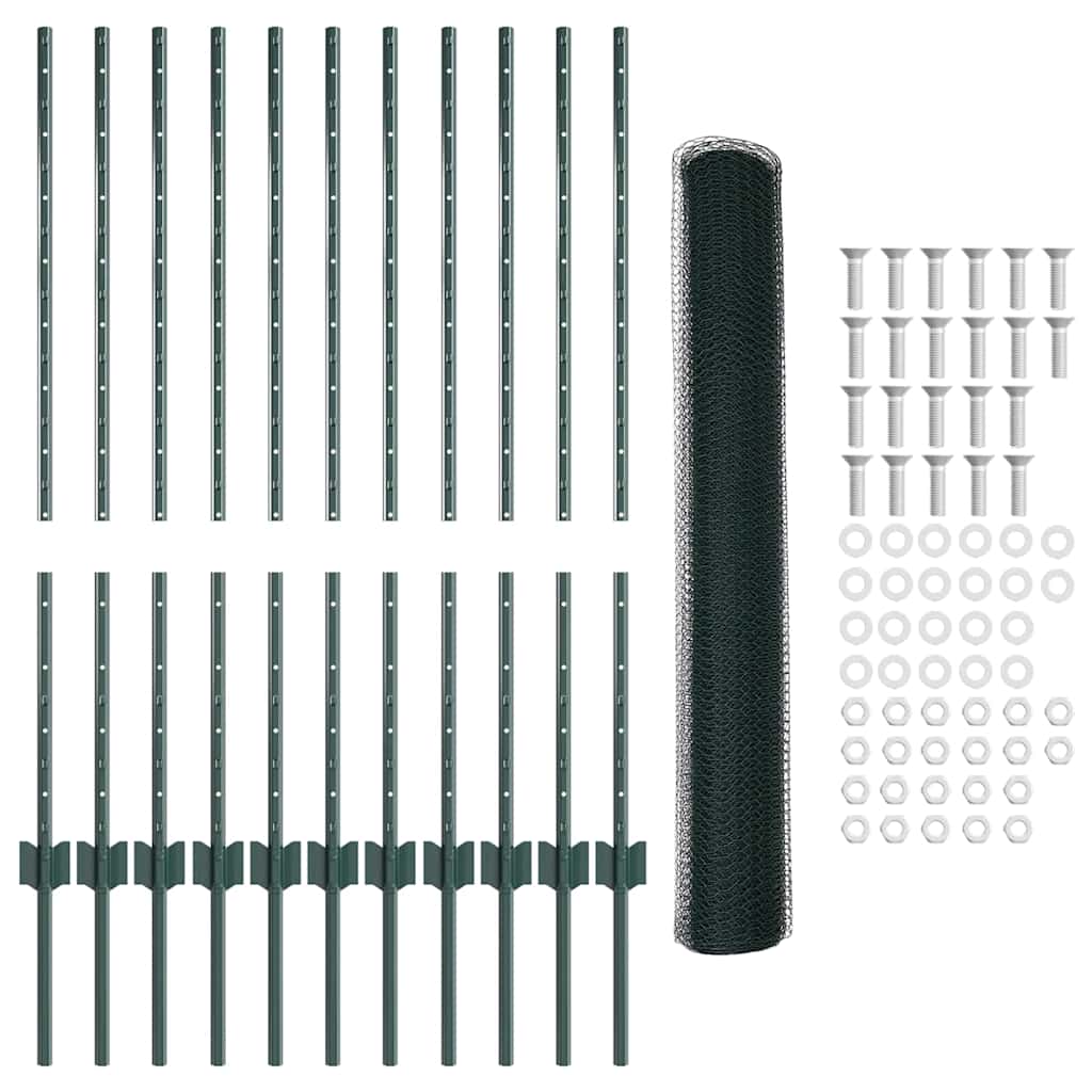 Geschweißter Drahtzaun 25 x 1 m (B x H) PVC-beschichteter Stahl