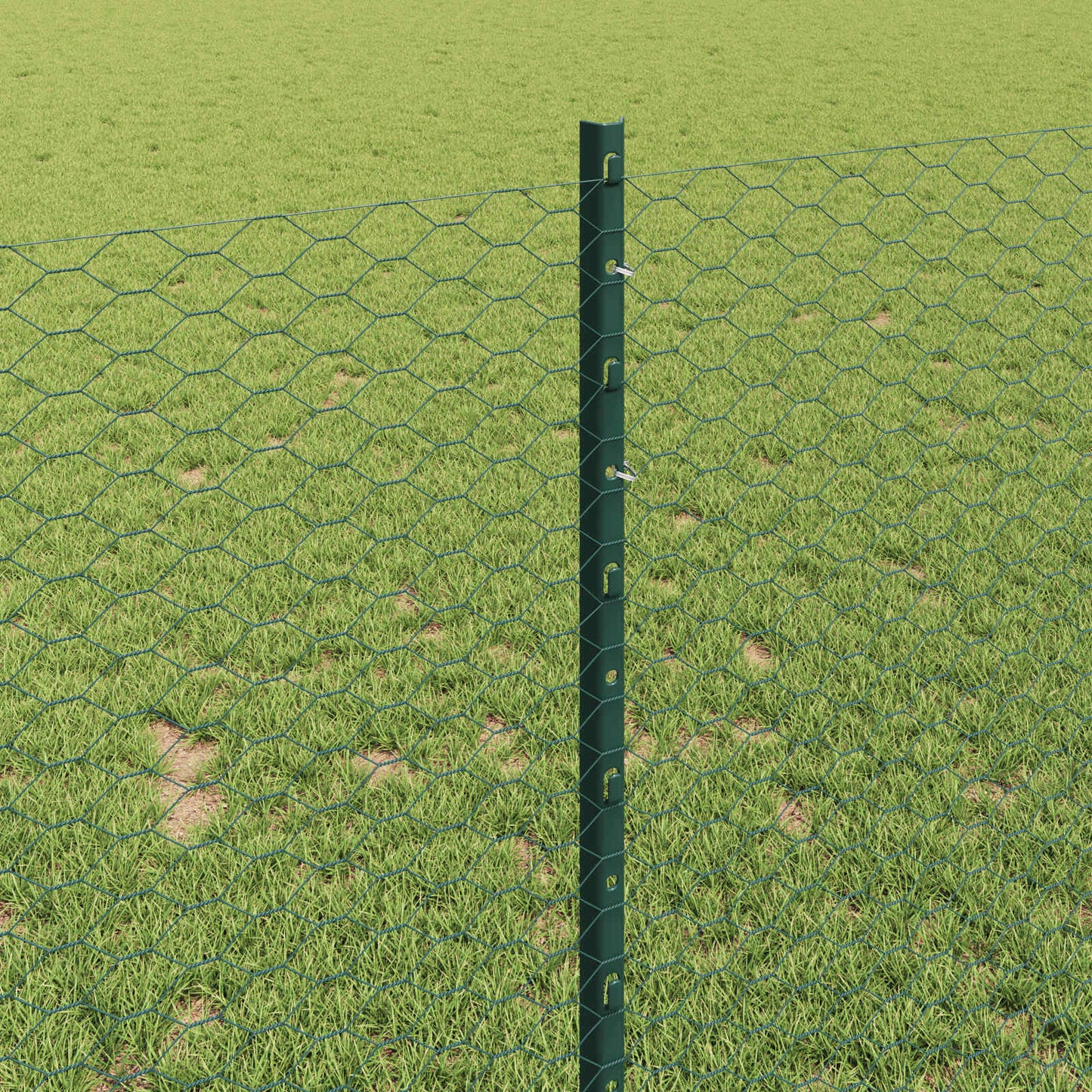 Zaun mit Pfosten Grün