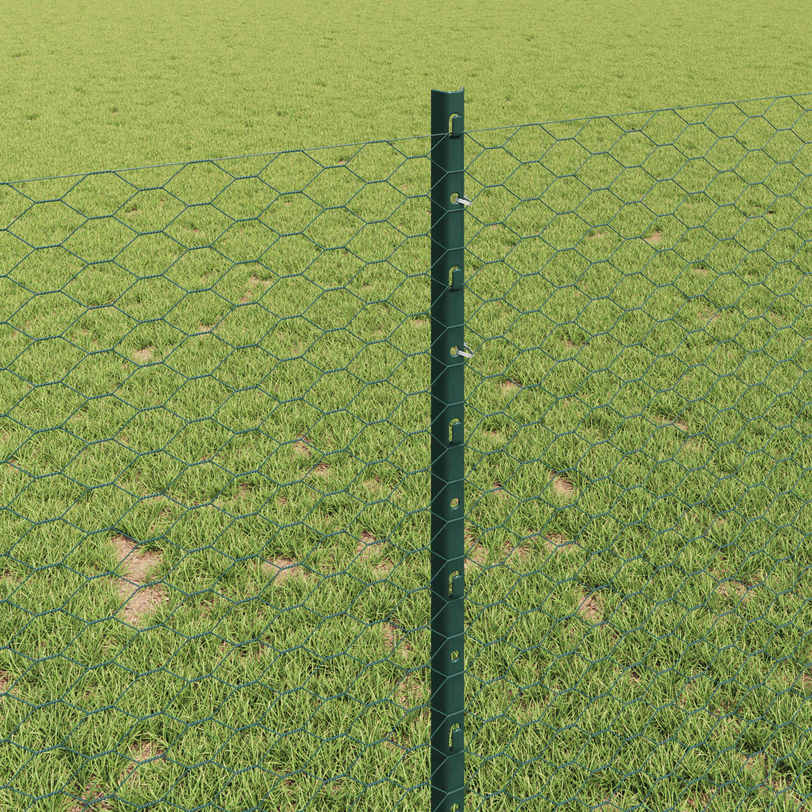 Zaun mit Pfosten Grün