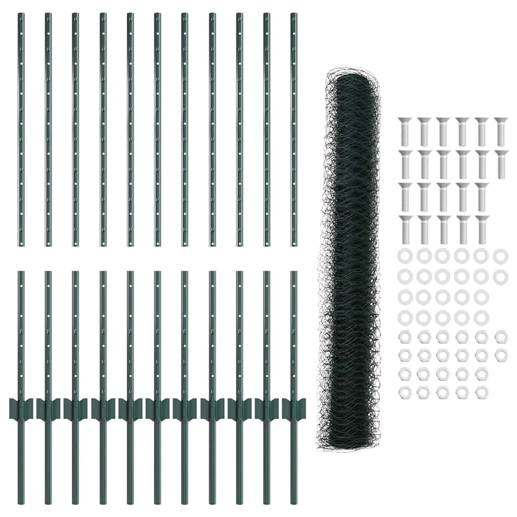 Geschweißter Drahtzaun 25 x 1 m (B x H) PVC-beschichteter Stahl