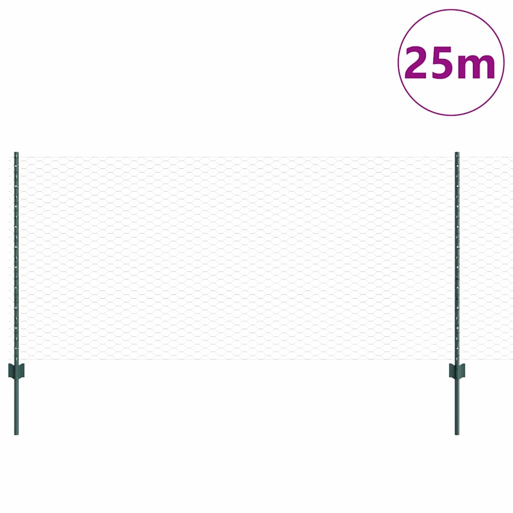 Geschweißter Drahtzaun 25 x 1 m (B x H) PVC-beschichteter Stahl