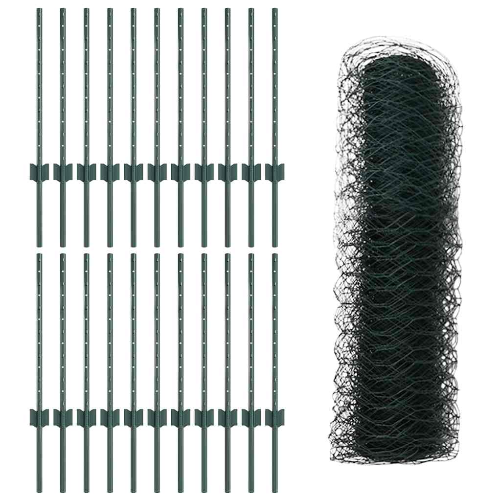Geschweißter Drahtzaun 50 x 0,5 m (B x H)