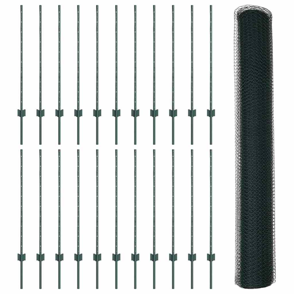 Geschweißter Drahtzaun 50 x 1 m (B x H) PVC-beschichteter Stahl