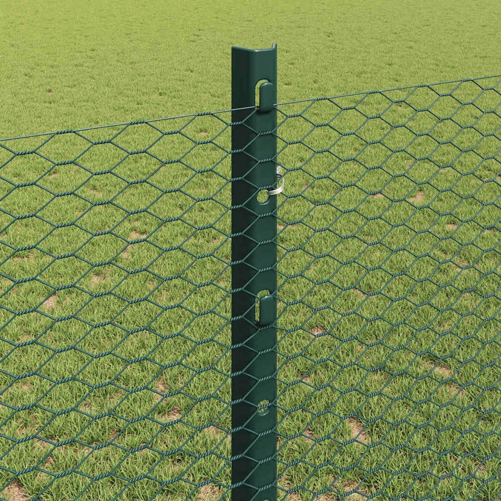 Zaun mit Pfosten Grün
