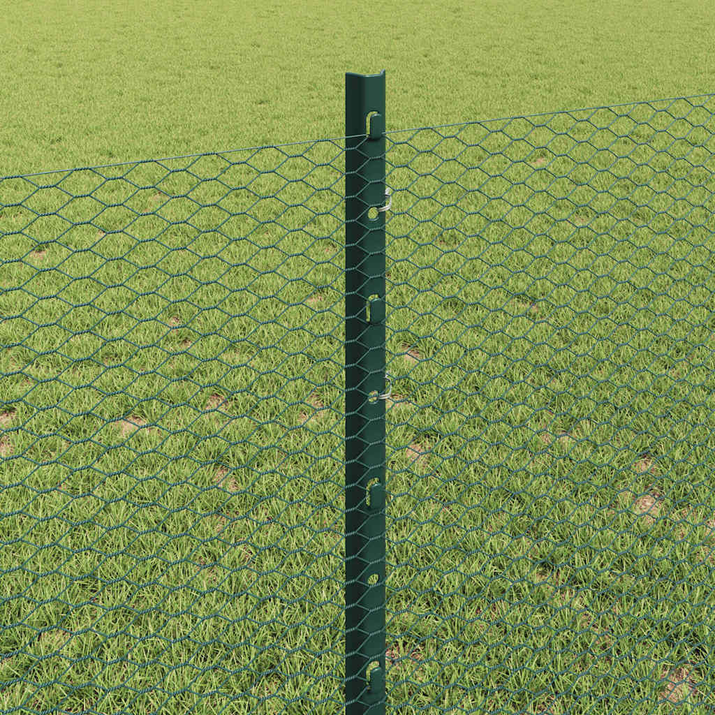 Zaun mit Pfosten Grün