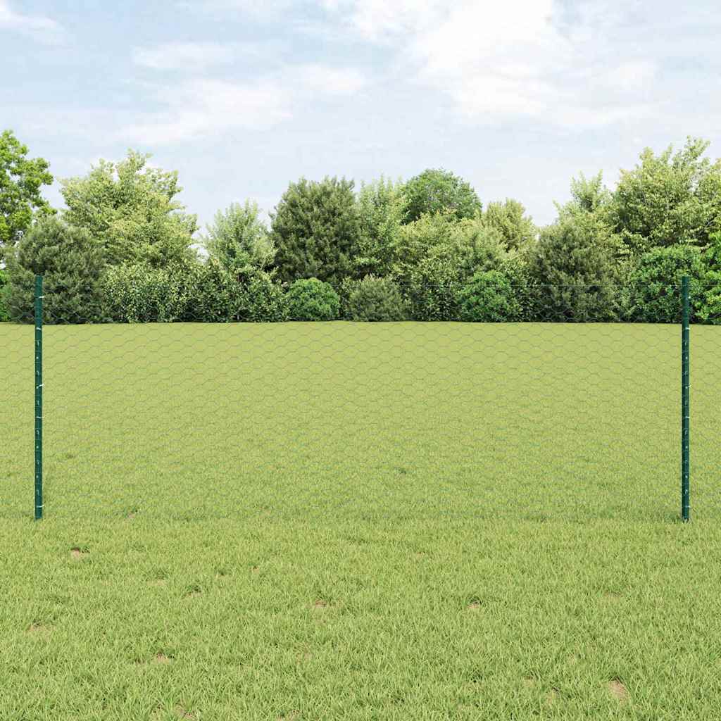 Zaun mit Pfosten Grün